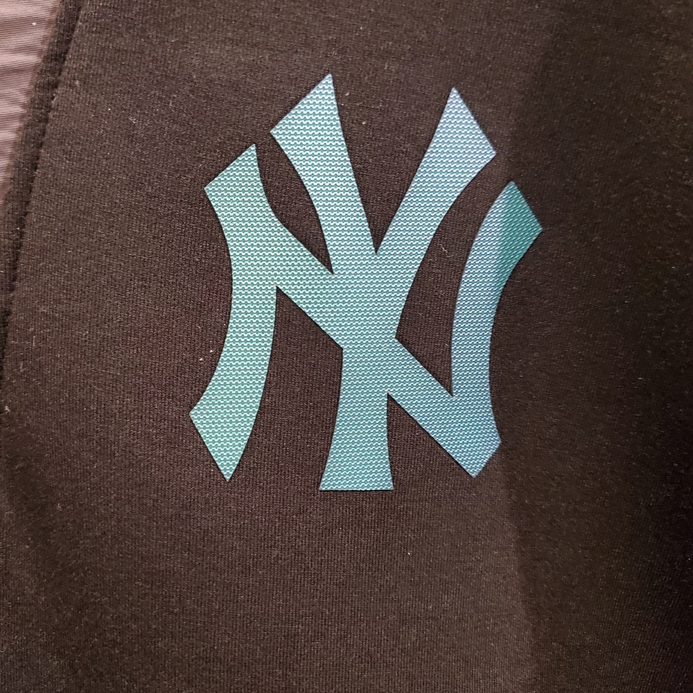Level Wear Men's Black NY Yankees 1/4 Zip Hoodie Pullover Size Medium - Picture 6 of 16